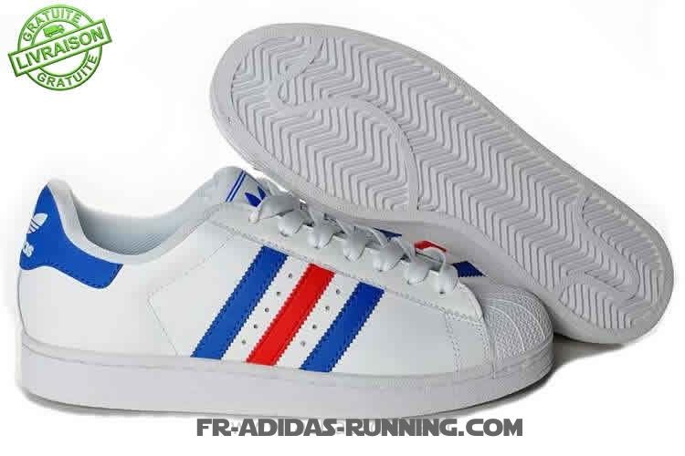 adidas superstar bleu blanc